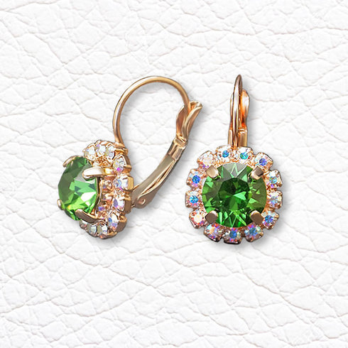 Auskari "Krāšņums II (Fern Green)" ar Swarovski™ kristāliem